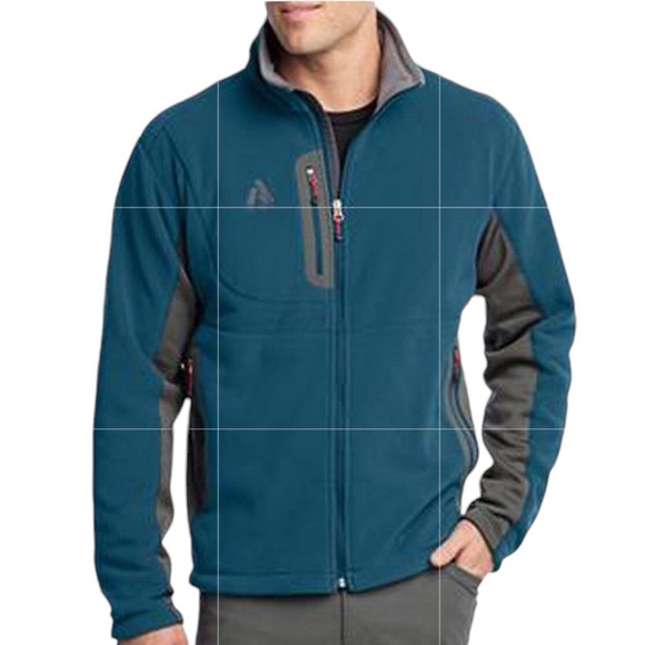 Eddie Bauer® First Ascent® POLARTEC Mens Jacket LONG SLEEVE FLEECE BLUE XL - Picture 1 of 13